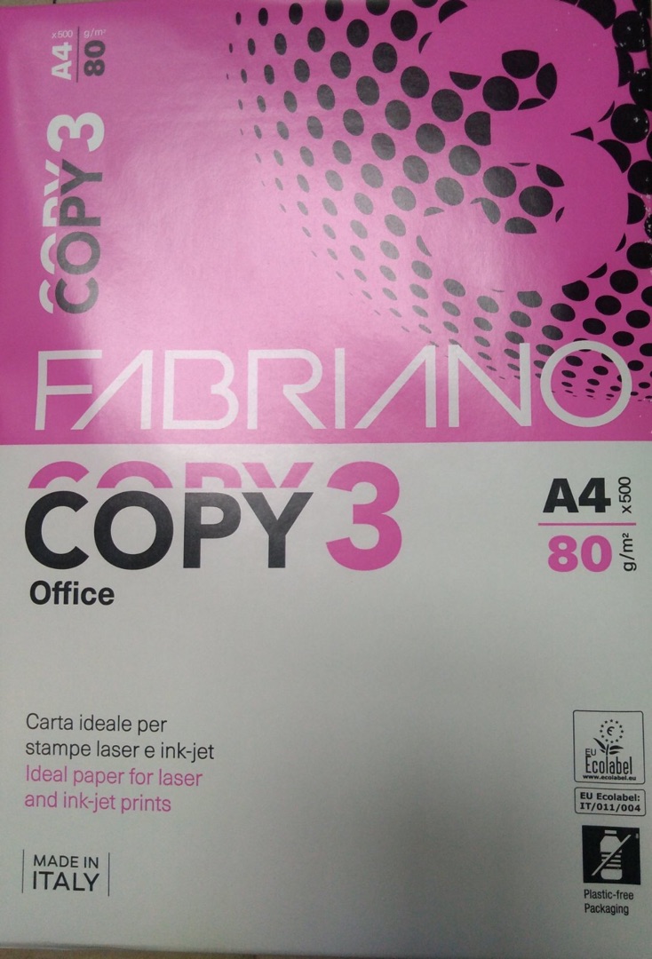 Папір для друку FABRIANO COPY 3 A4, 80 г/м2, 500 арк., білий